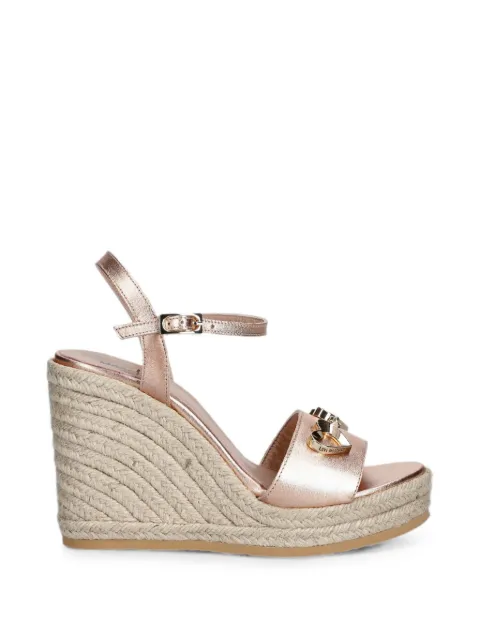 Love Moschino heart-plaque wedge espadrilles