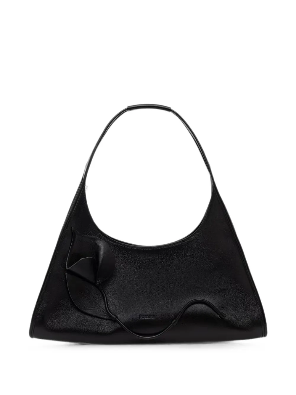 Pollini Amonet flower-appliqué tote bag - Nero