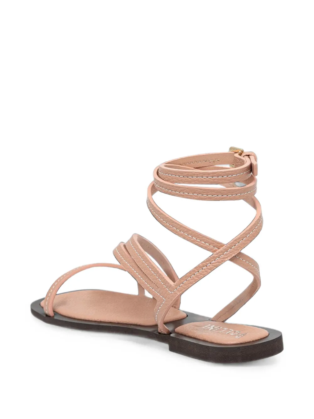Pollini wrap-around ankle-strap sandals Beige