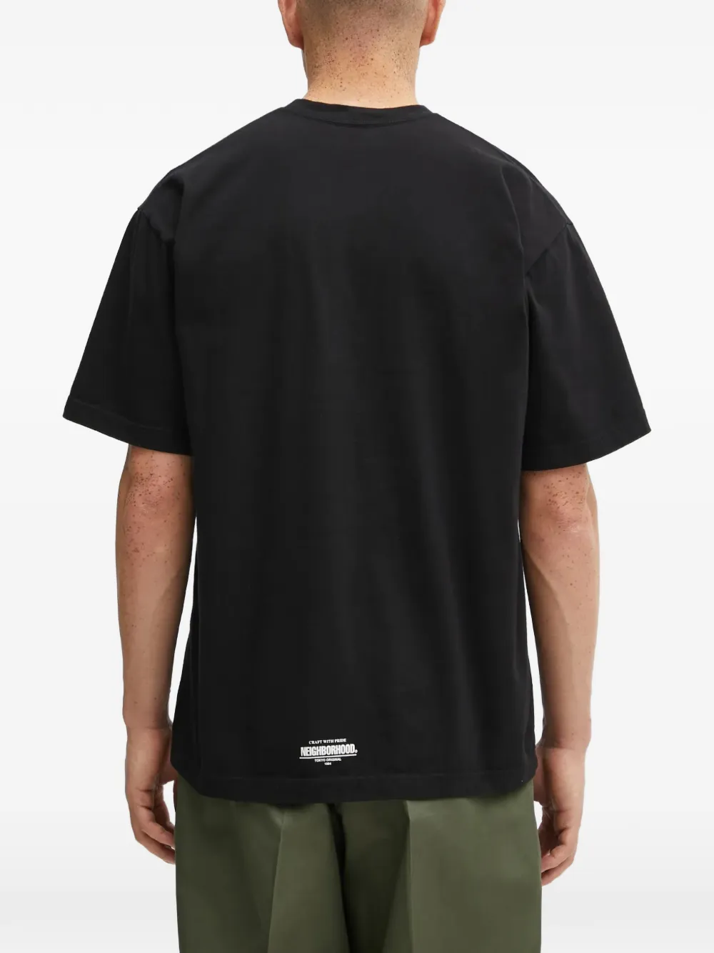 Neighborhood T-shirt met grafische print Zwart