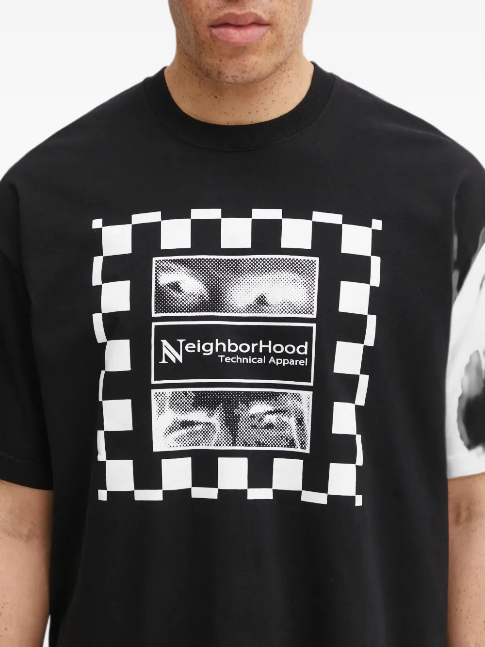 Neighborhood T-shirt met grafische print Zwart