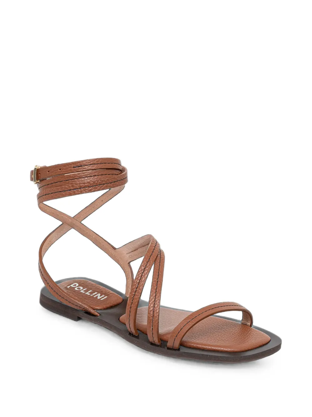 Pollini wrap-around leather sandals Bruin