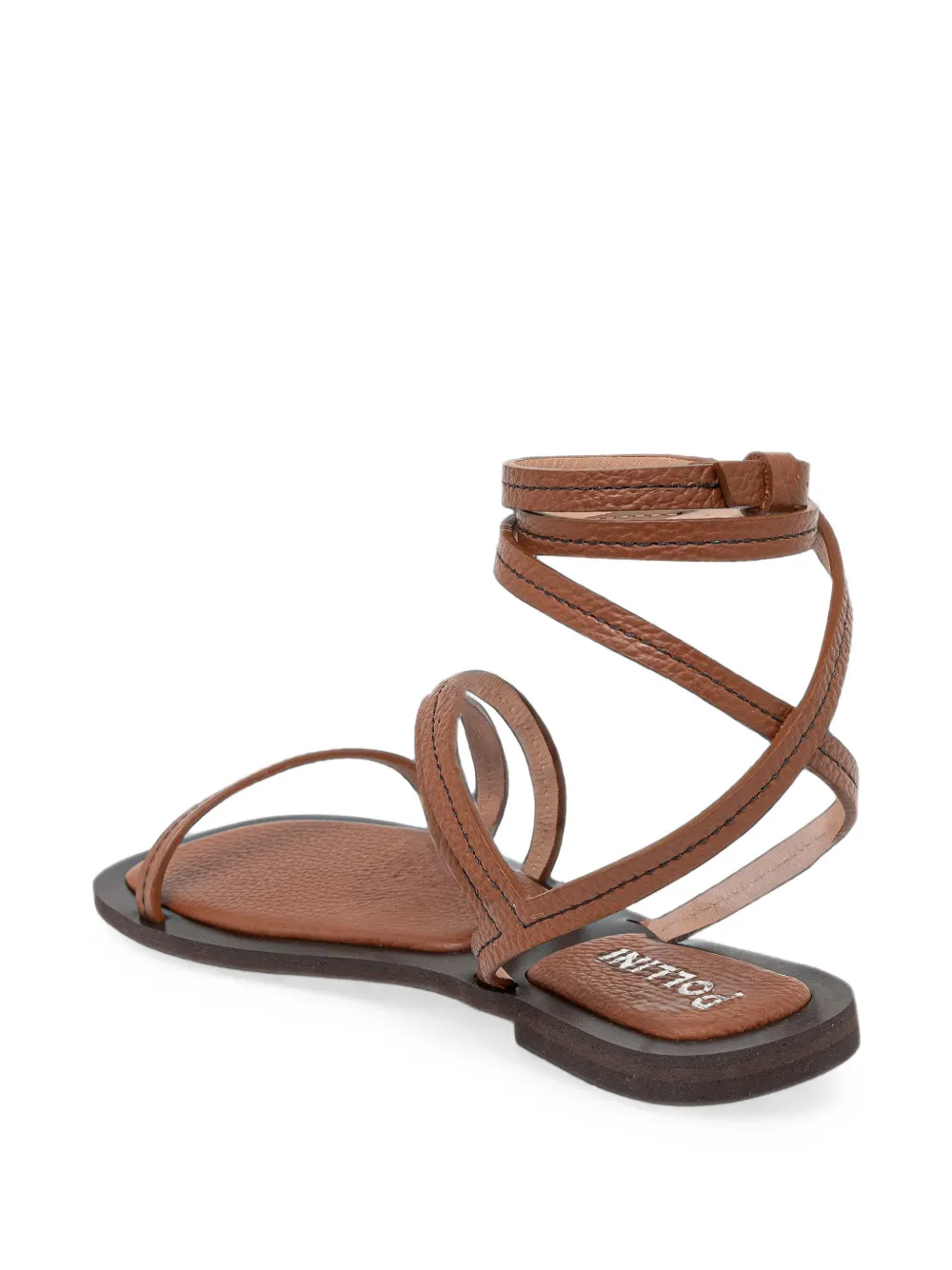 Pollini wrap-around leather sandals Bruin