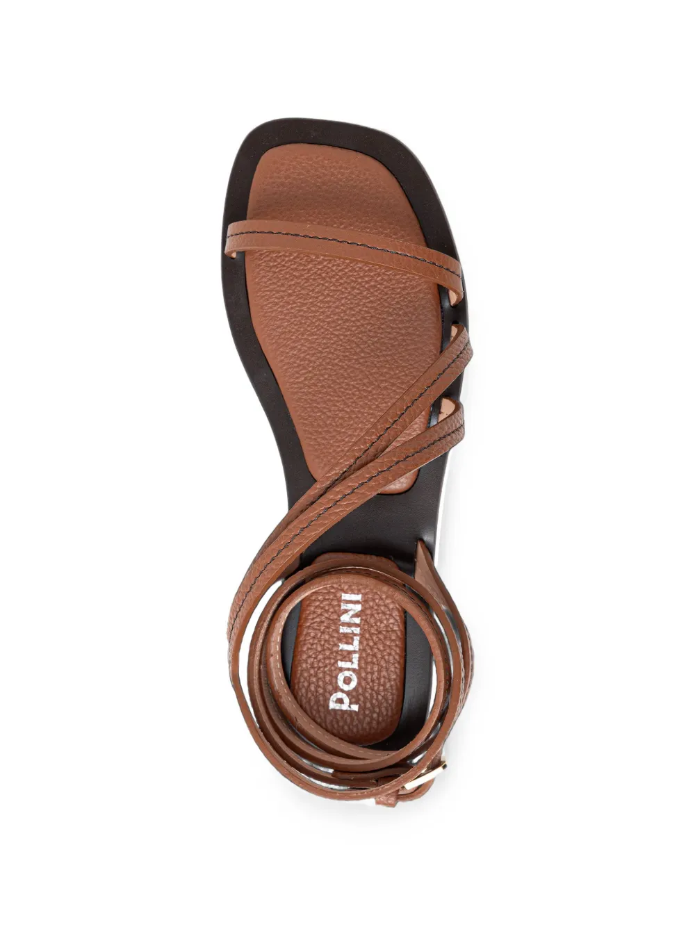 Pollini wrap-around leather sandals Bruin