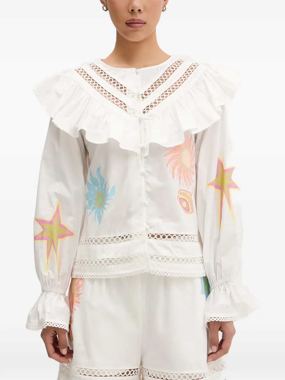 Never Fully Dressed Dreamer Willa Blouse In White