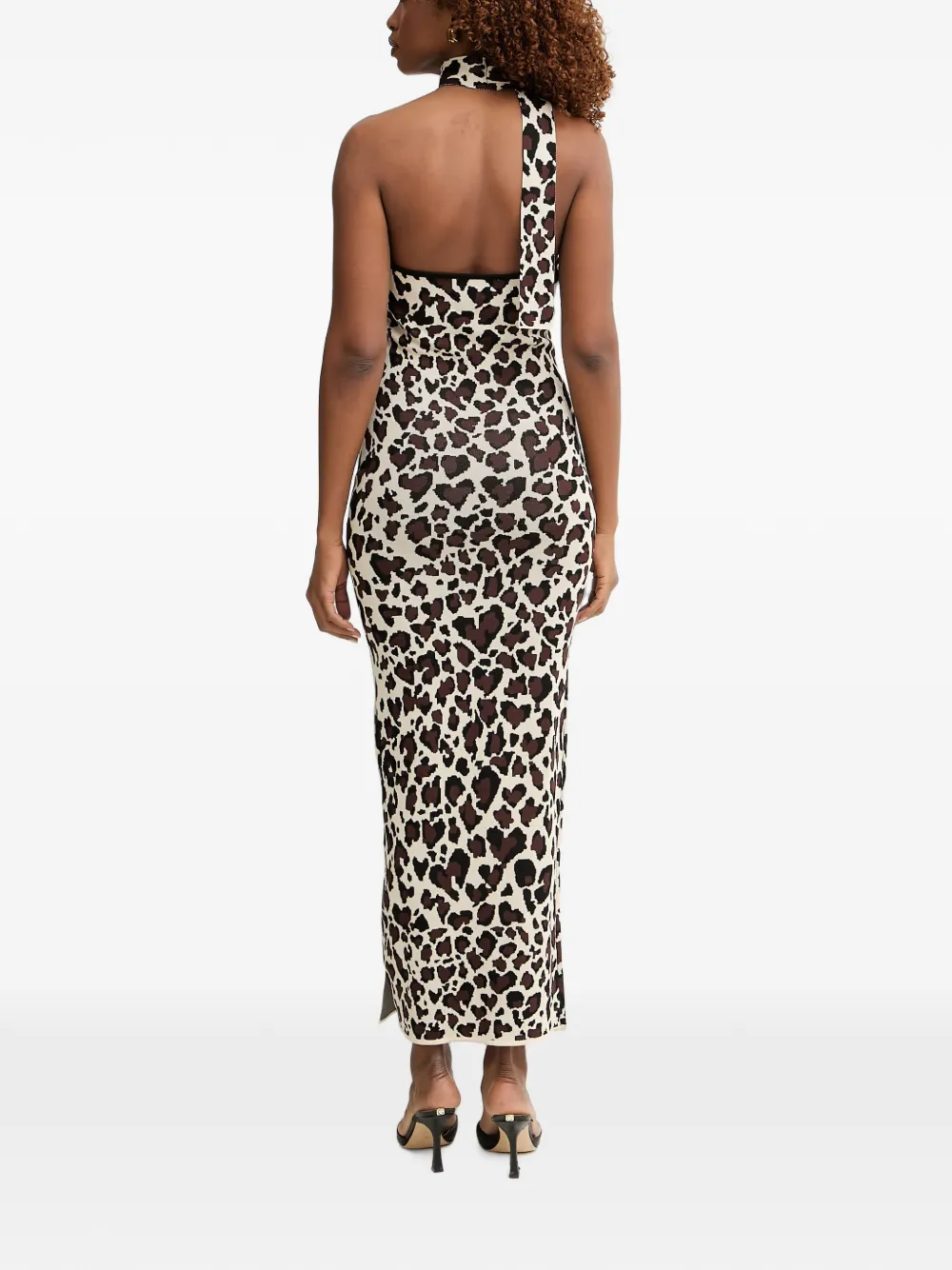 Silvian Heach Halterjurk met luipaardprint Bruin