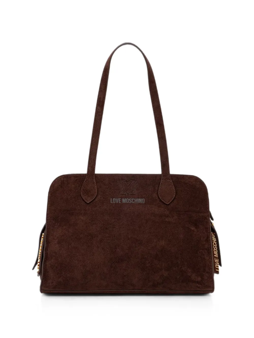 Love Moschino logo-lettering tote bag - Marrone