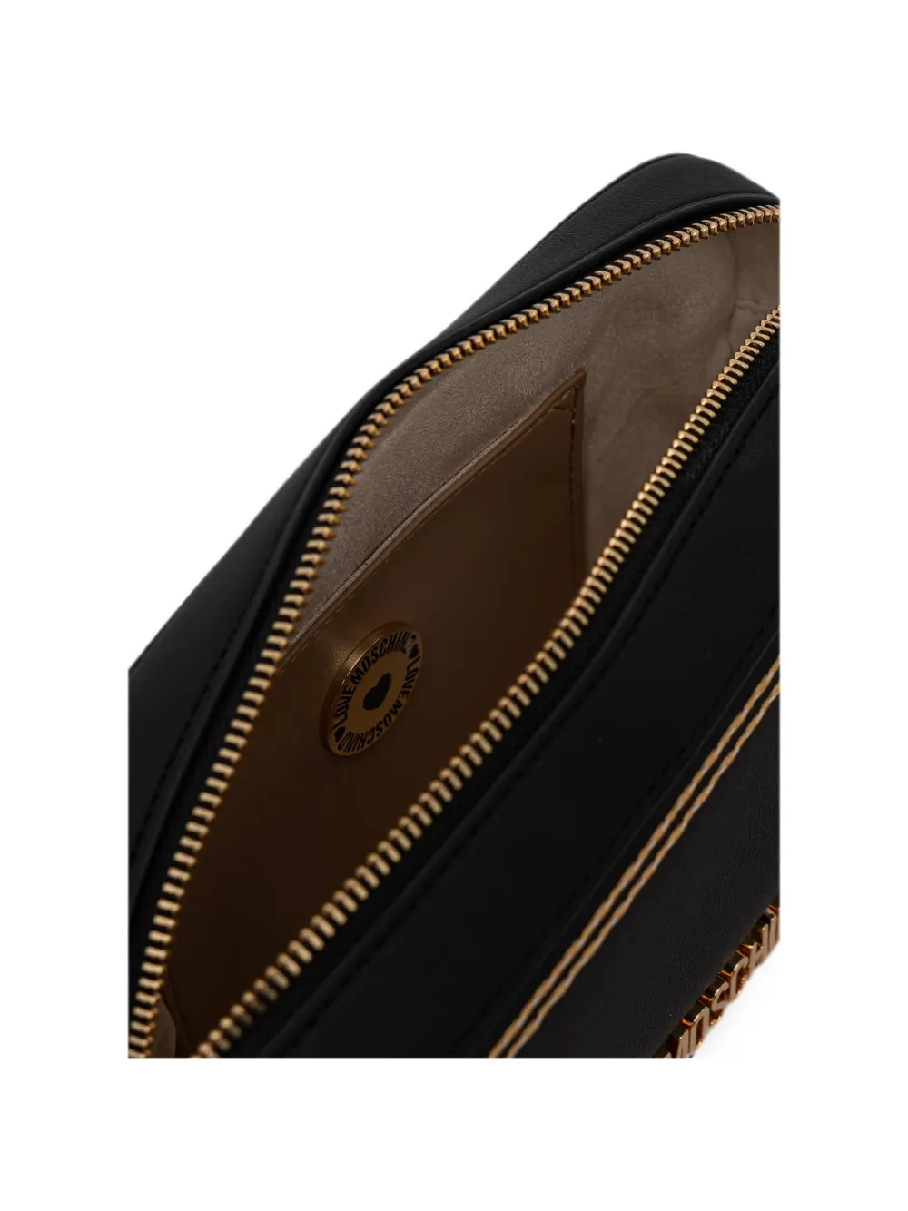 Love Moschino Crossbodytas met contrasterend stiksel en logo Zwart