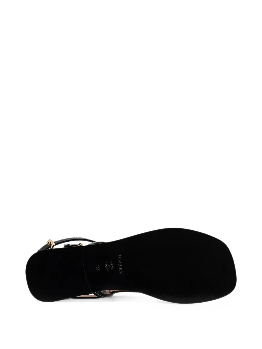 Pollini Capri leather sandals Zwart