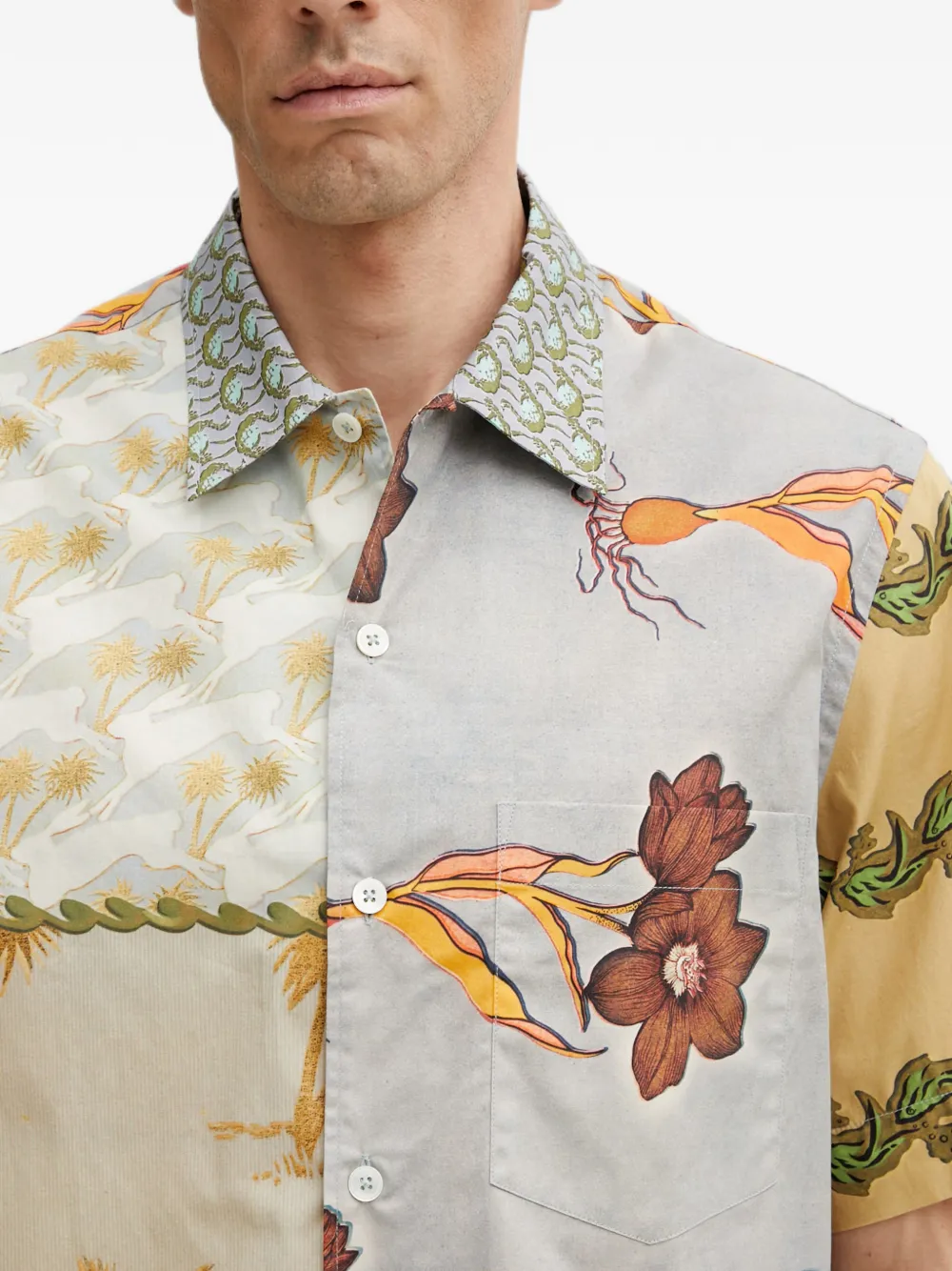 Paul Smith overhemd met korte mouwen Blauw