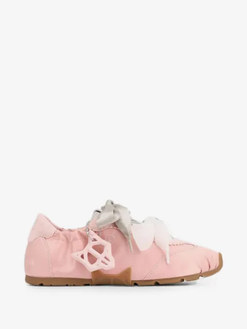 NAKED WOLFE bow-embellished satin sneakers