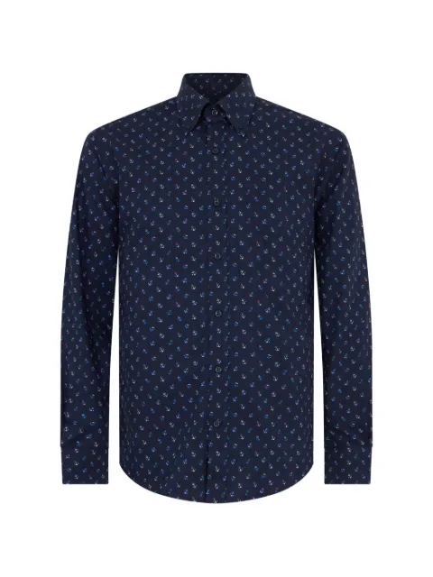 Paul & Shark anchor-print button-down shirt