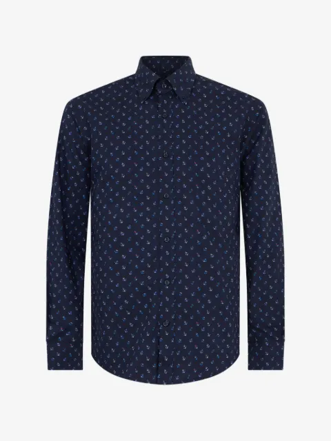 Paul & Shark anchor-print button-down shirt