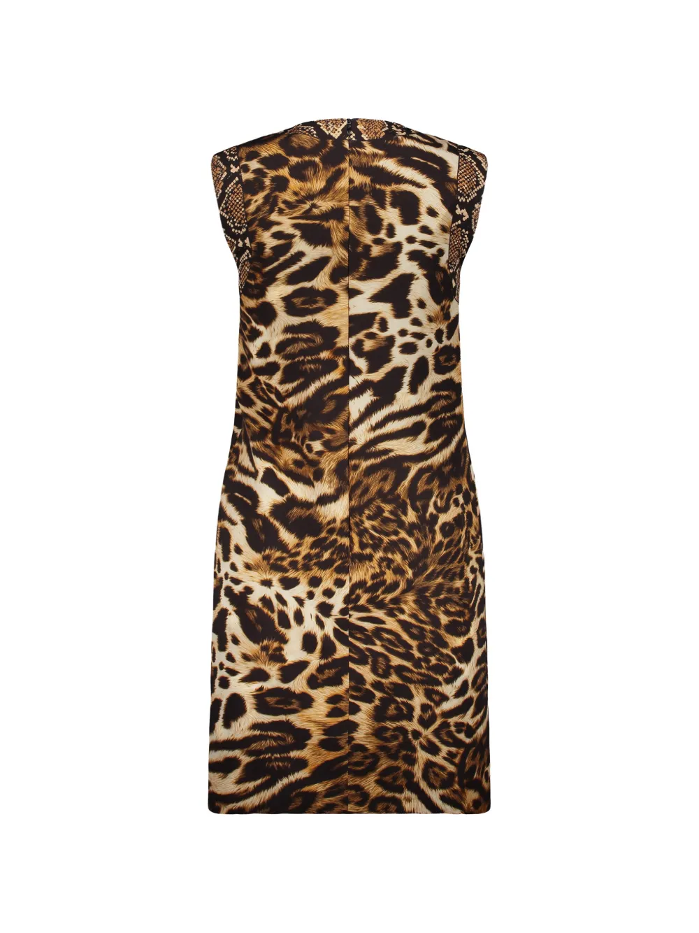 Boutique Moschino Mouwloze mini-jurk met dierenprint Bruin