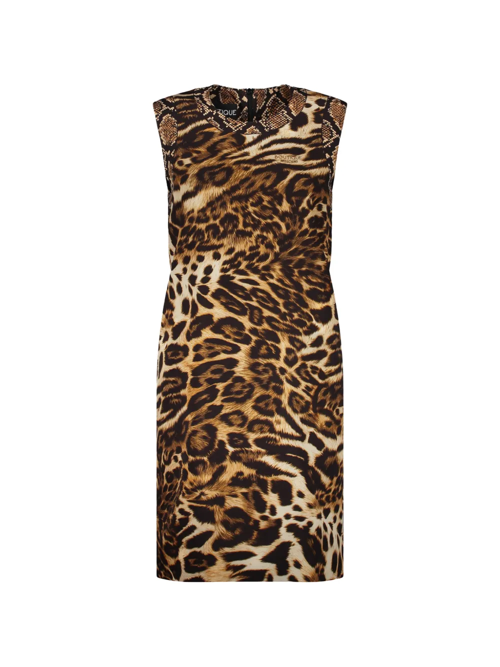 Boutique Moschino animal-print sleeveless mini dress - Marrone