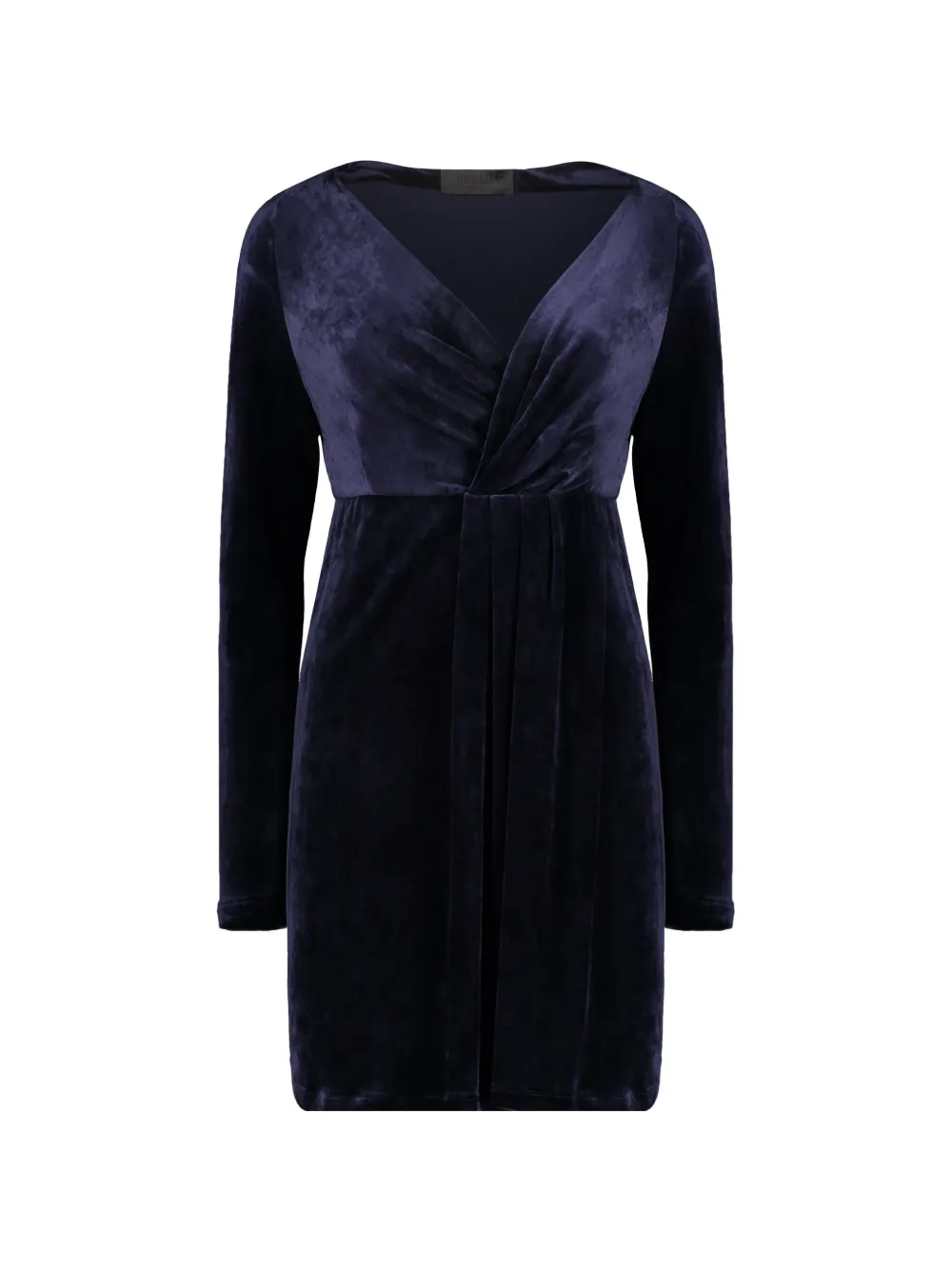 Alberta Ferretti V-neck long-sleeve mini dress - Blu