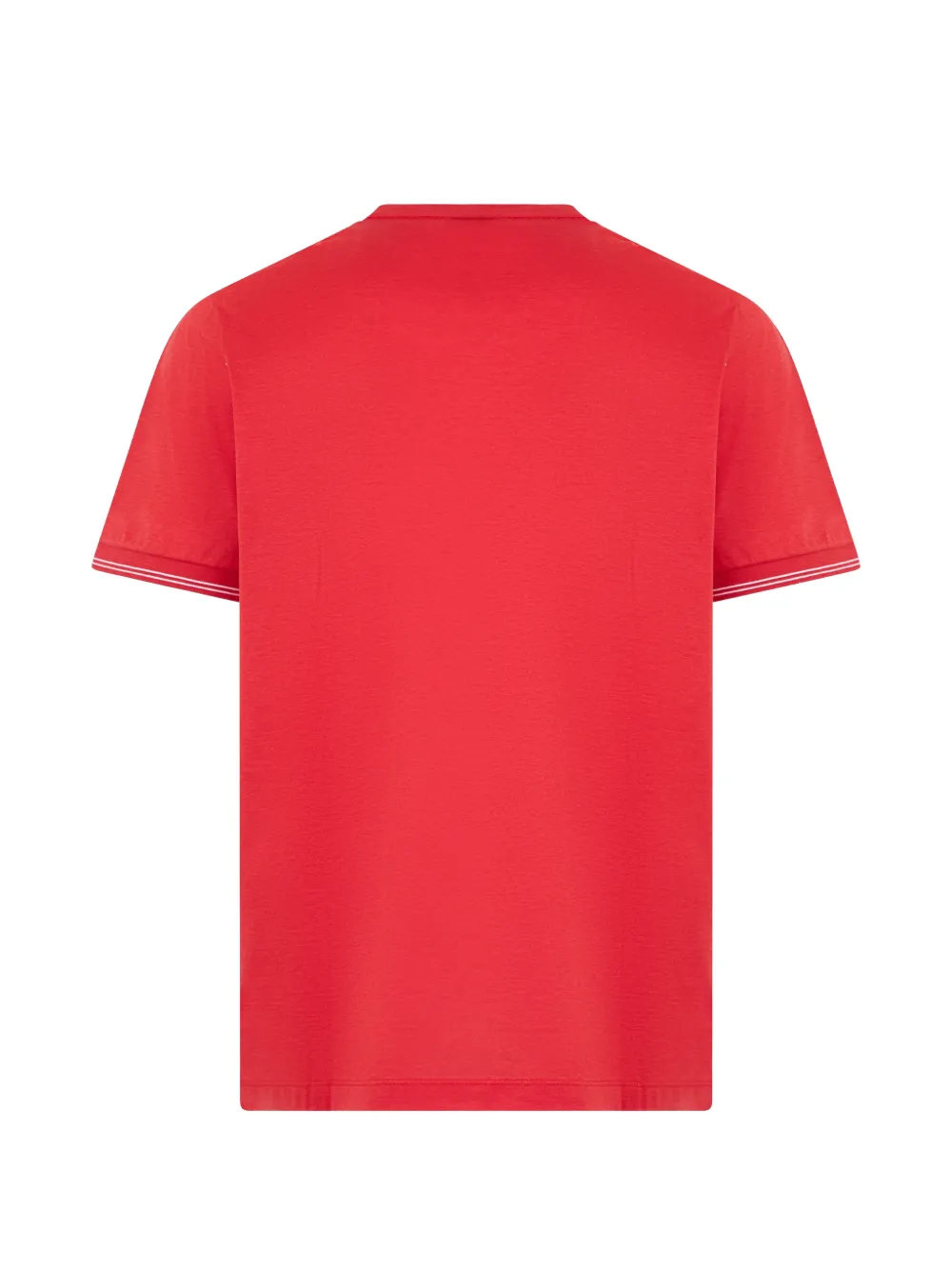 Paul & Shark T-shirt met gestreepte afwerking Rood