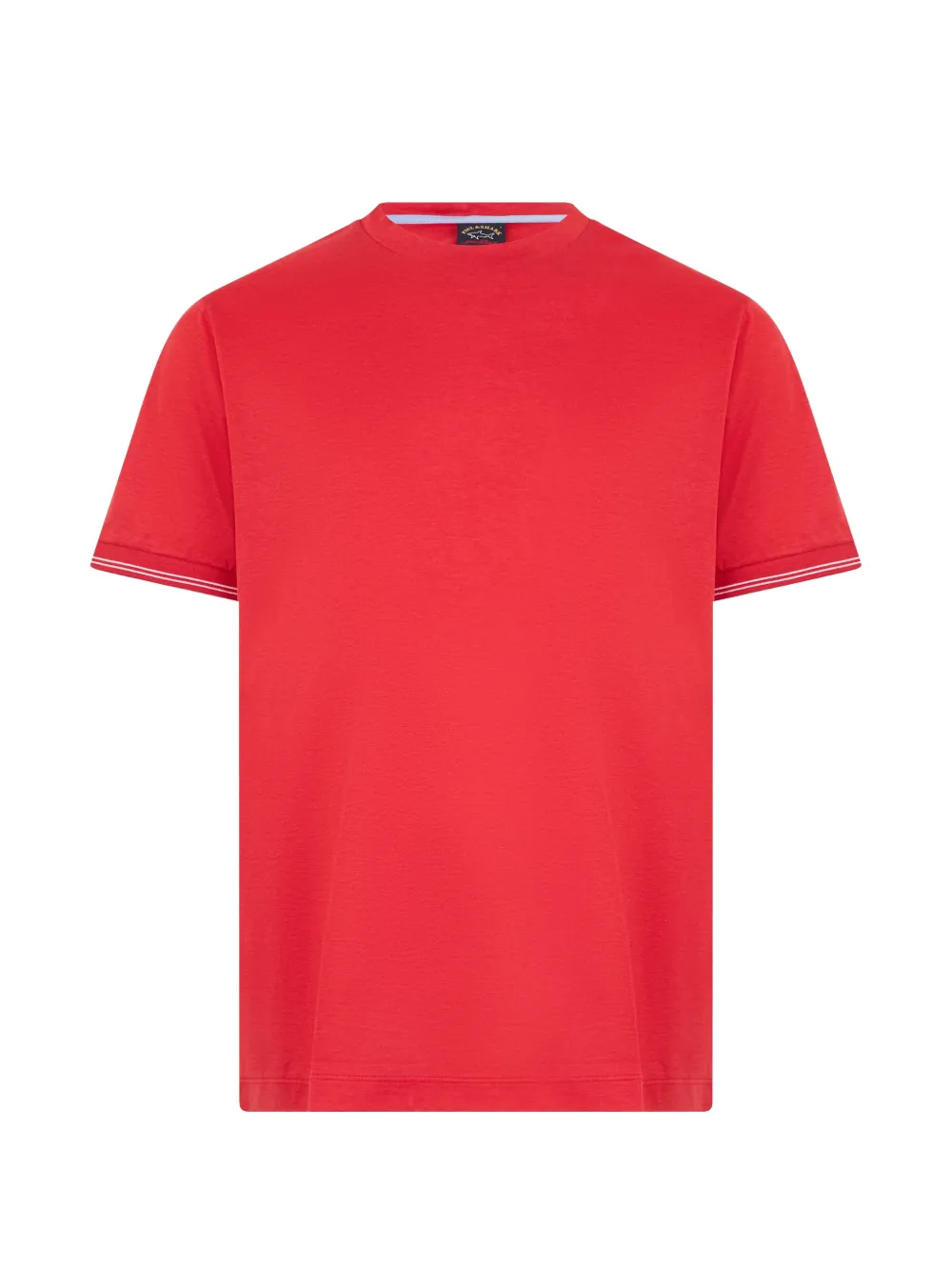 Paul & Shark T-shirt met gestreepte afwerking Rood