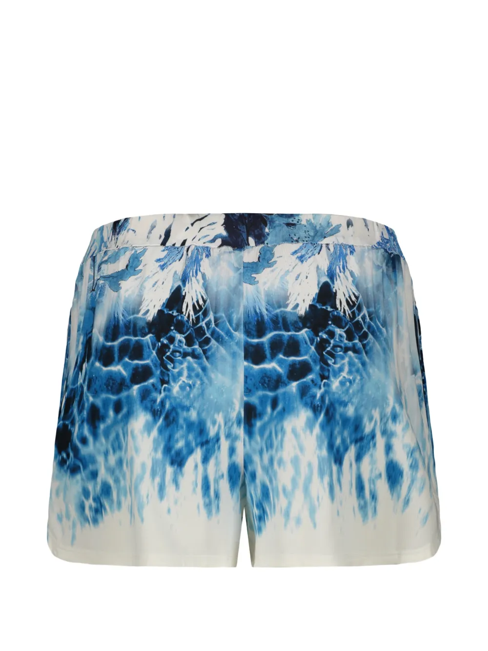 Alberta Ferretti Zijden shorts met print Blauw