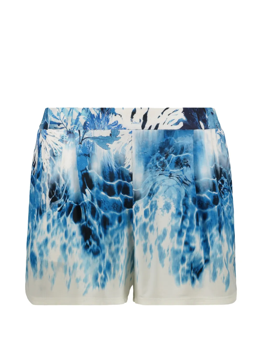 Alberta Ferretti printed silk shorts - Blu