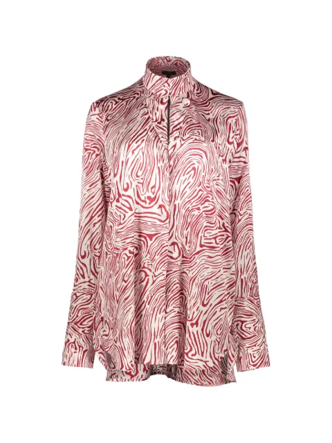 Ellery Blusa de seda mista com estampa geométrica