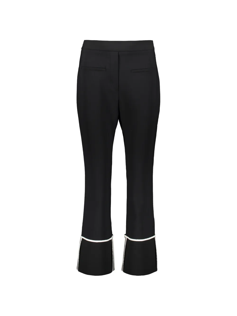 Ellery contrast-trim flared trousers - Schwarz
