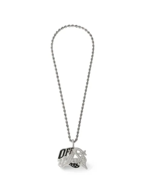 Off-White Wizard strass-embellished necklace
