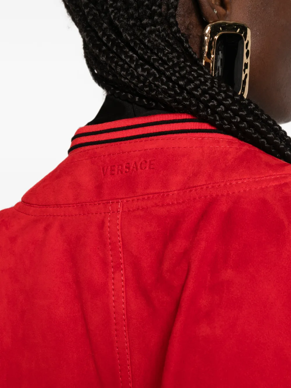 Versace Jack met suède en gestreepte afwerking Rood