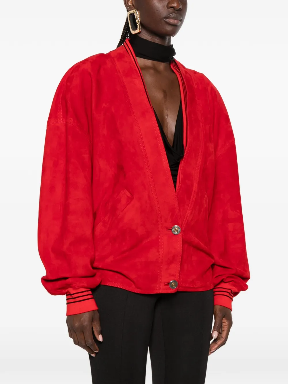Versace Jack met suède en gestreepte afwerking Rood