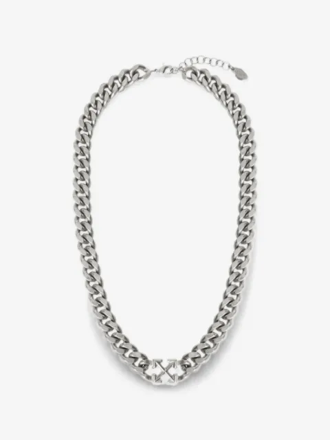 Off-White Arrows curb-chain necklace