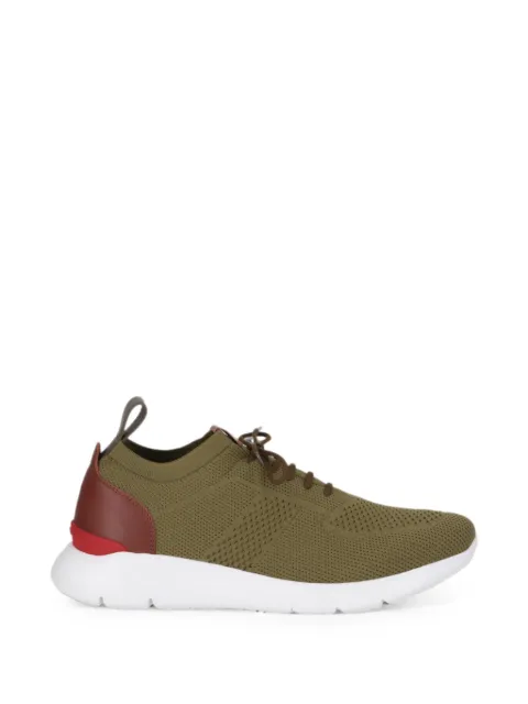 Isaia leather-panel low-top sneakers