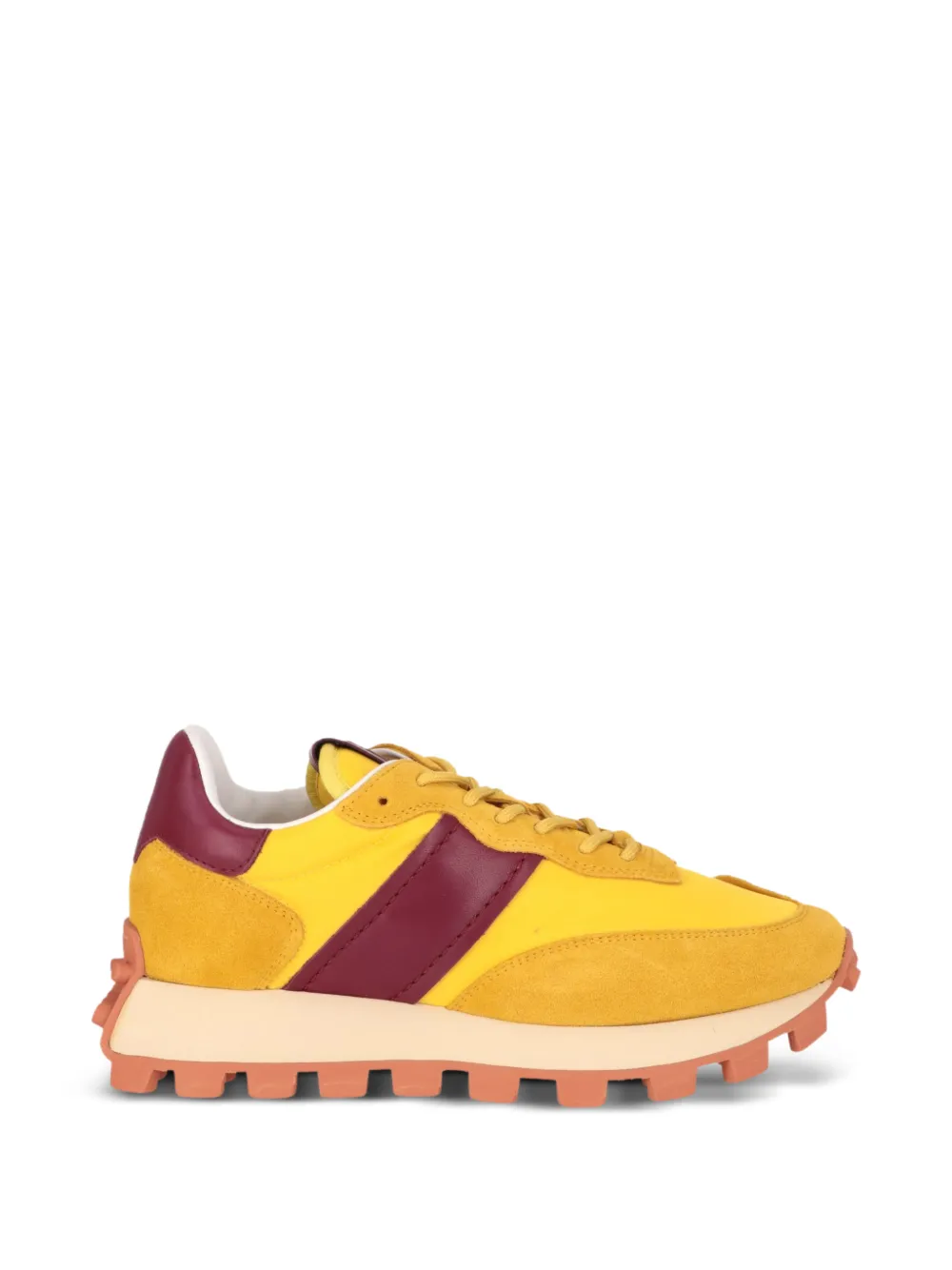 Tod's suede-panelled chunky-sole sneakers - Gelb