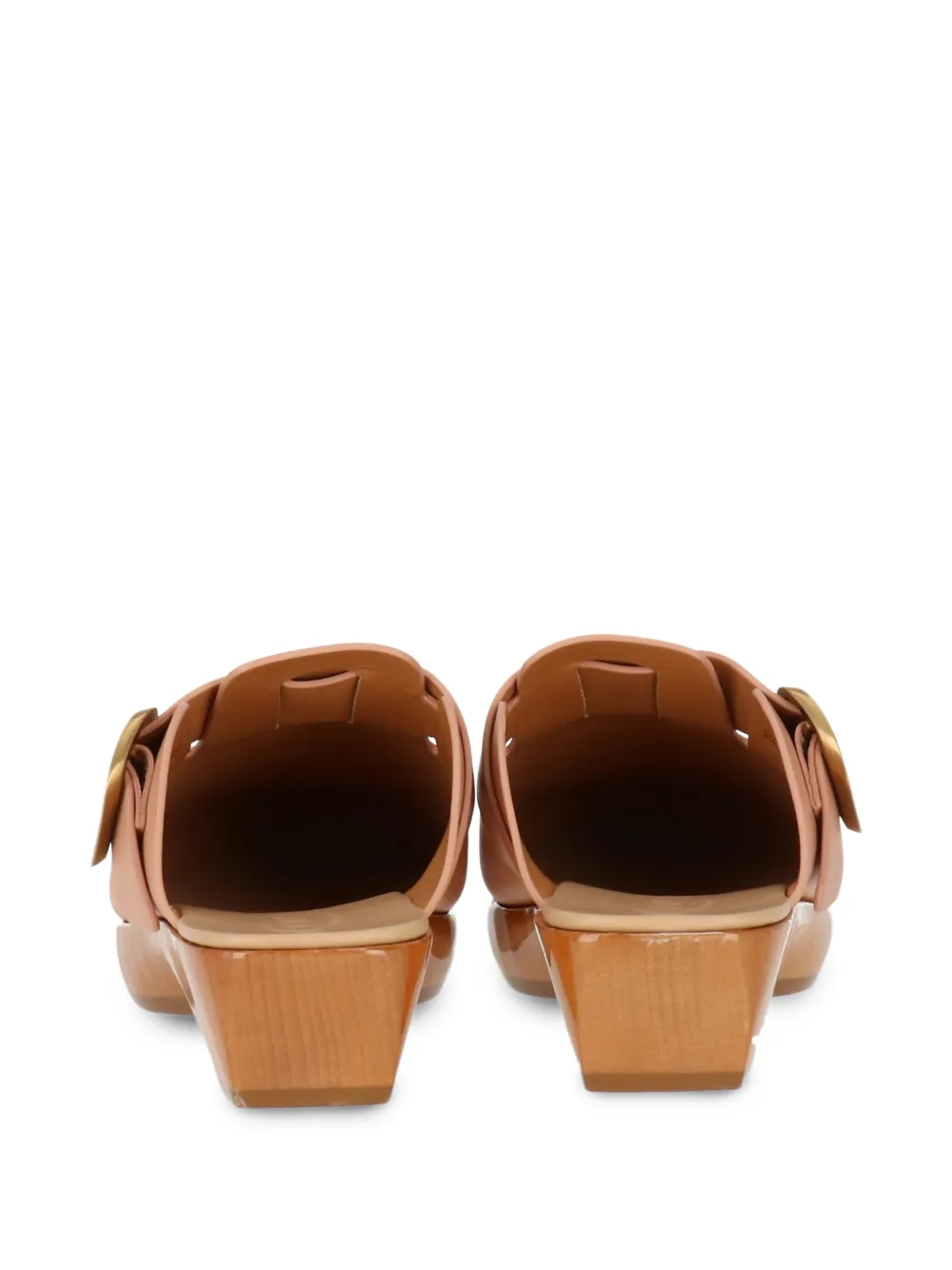 Tod's buckle-fastening heeled mules Roze