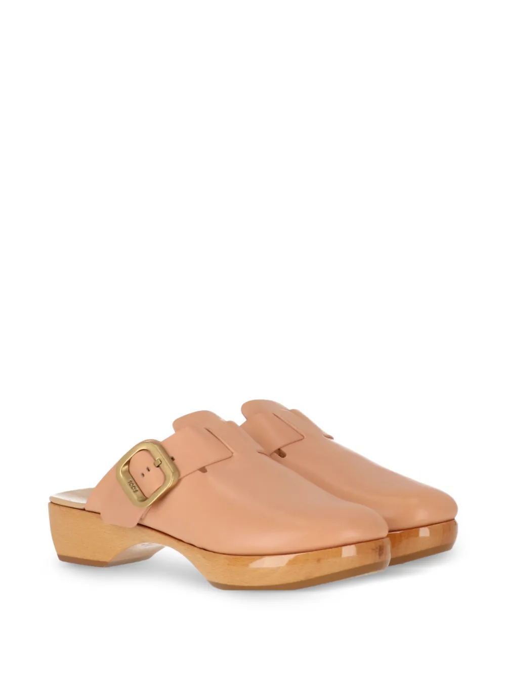 Tod's buckle-fastening heeled mules Roze