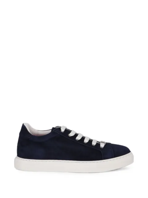 Isaia logo-plaque lace-up sneakers