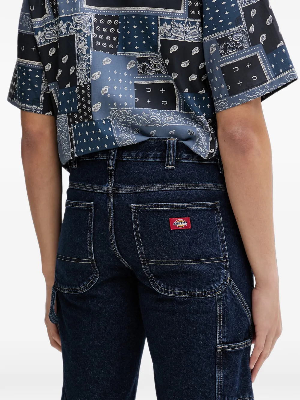DICKIES Ruimvallende denim shorts Blauw