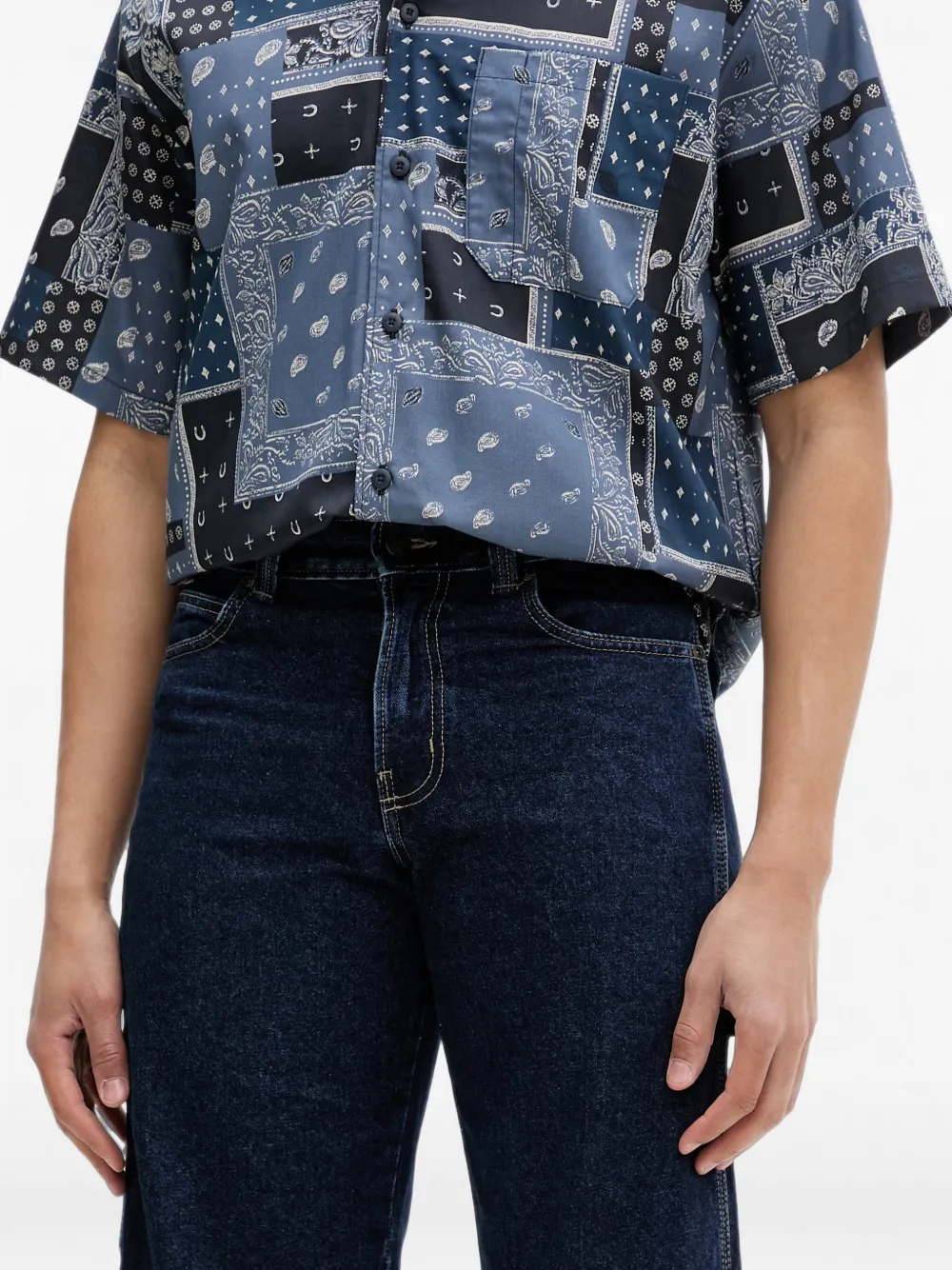 DICKIES Ruimvallende denim shorts Blauw