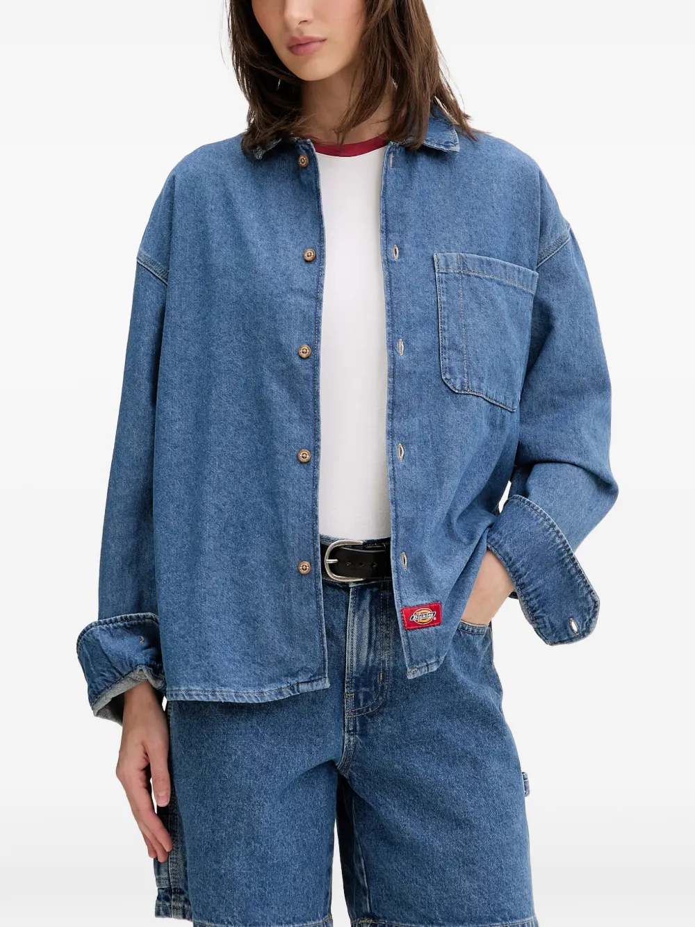 DICKIES patch-pocket denim jacket - Blau