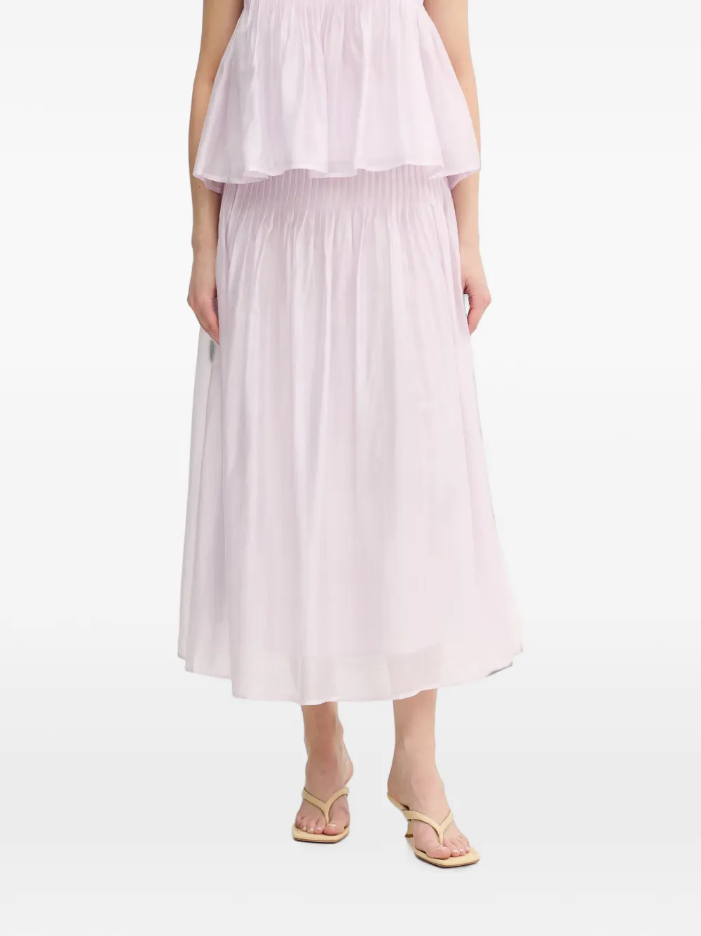 Hoss Intropia Rania pleated maxi skirt - Viola