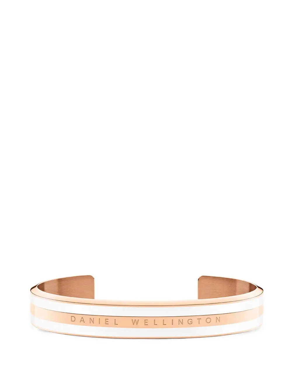 Daniel Wellington Logo-engraved Striped Cuff Bracelet In Gold