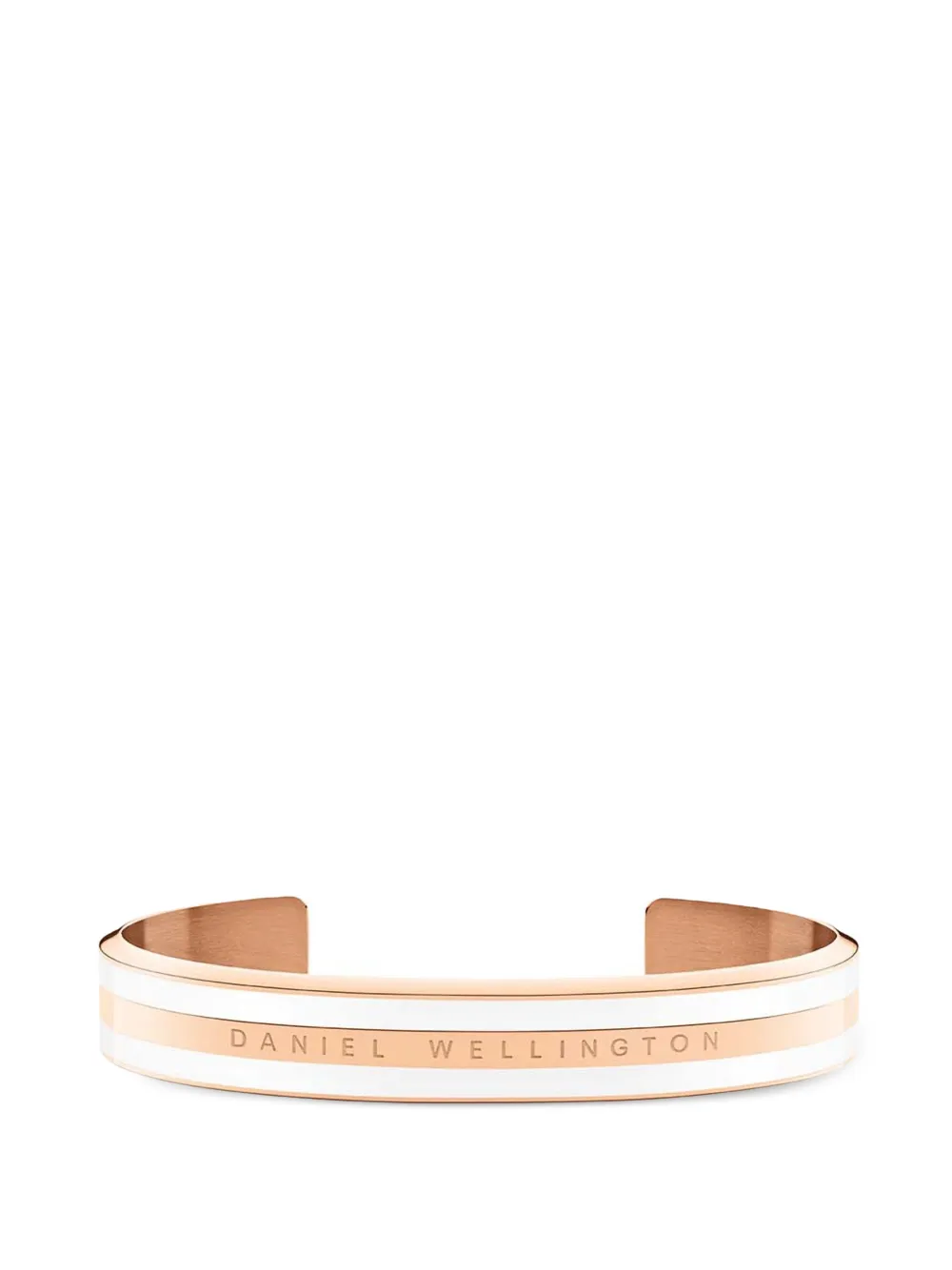 Daniel Wellington logo-engraved striped cuff bracelet - Oro