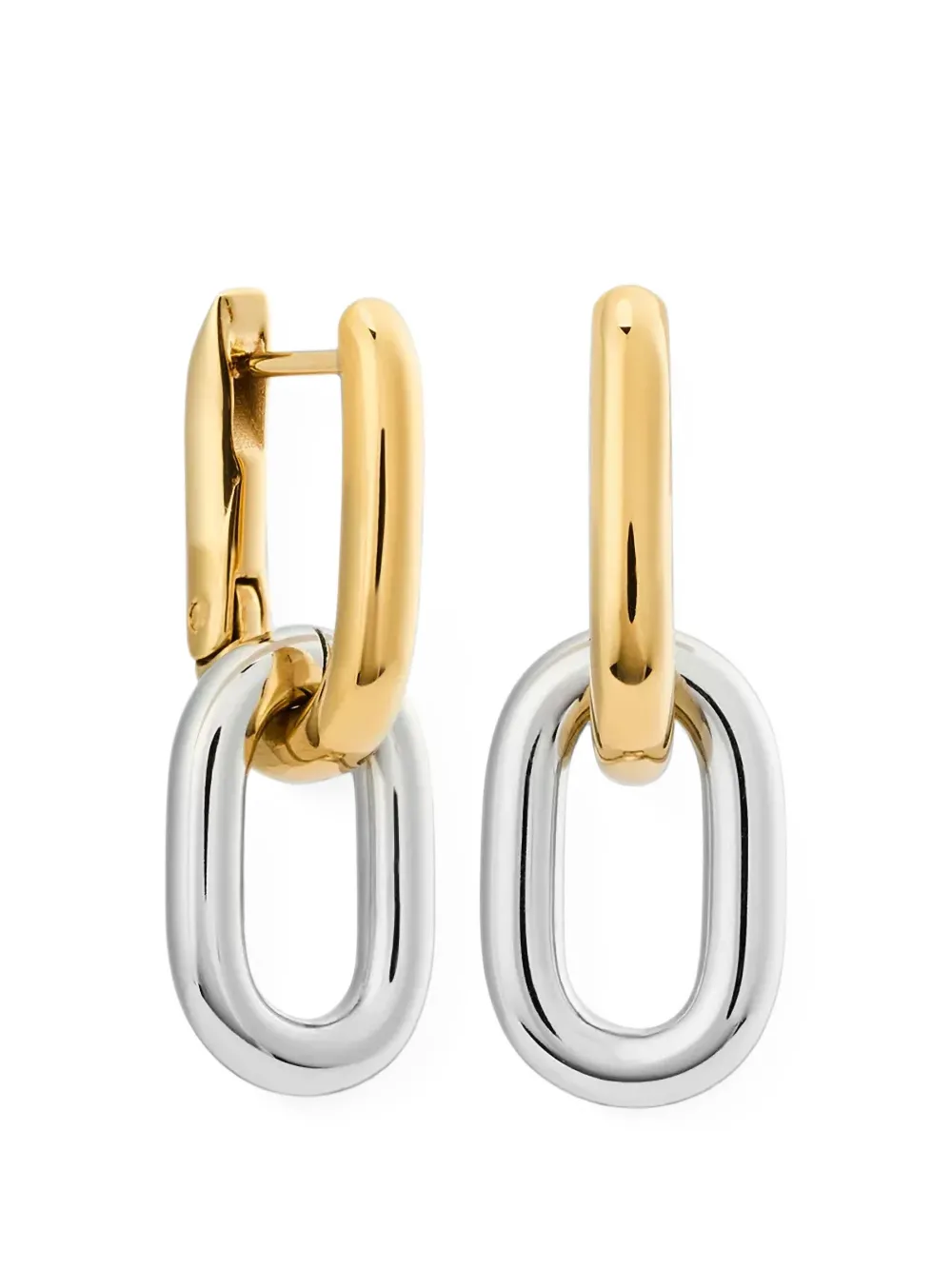 Daniel Wellington Contrast two-tone link earrings