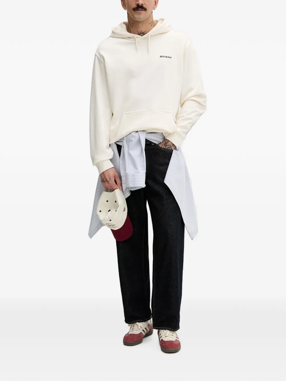 DICKIES Loretto hoodie met geborduurd logo en trekkoord Beige