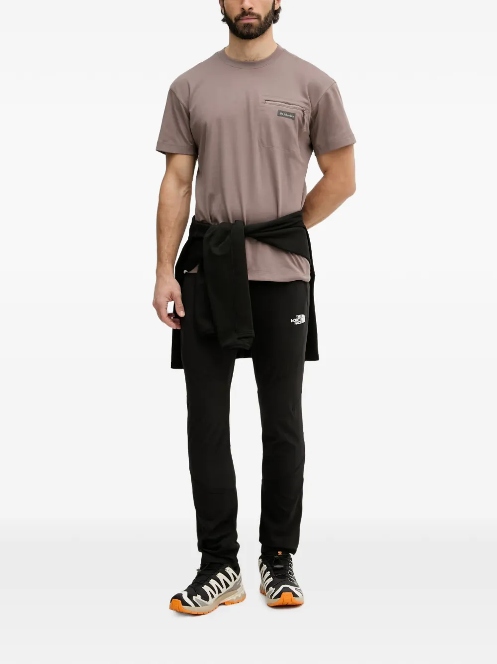 The North Face Circadian logo-print panelled hiking trousers Zwart