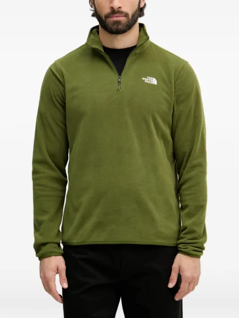 The North Face logo-embroidered half-zip sweater
