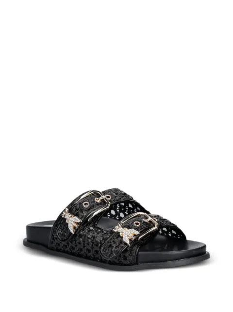 Patrizia Pepe girl woven buckle-fastening sandals