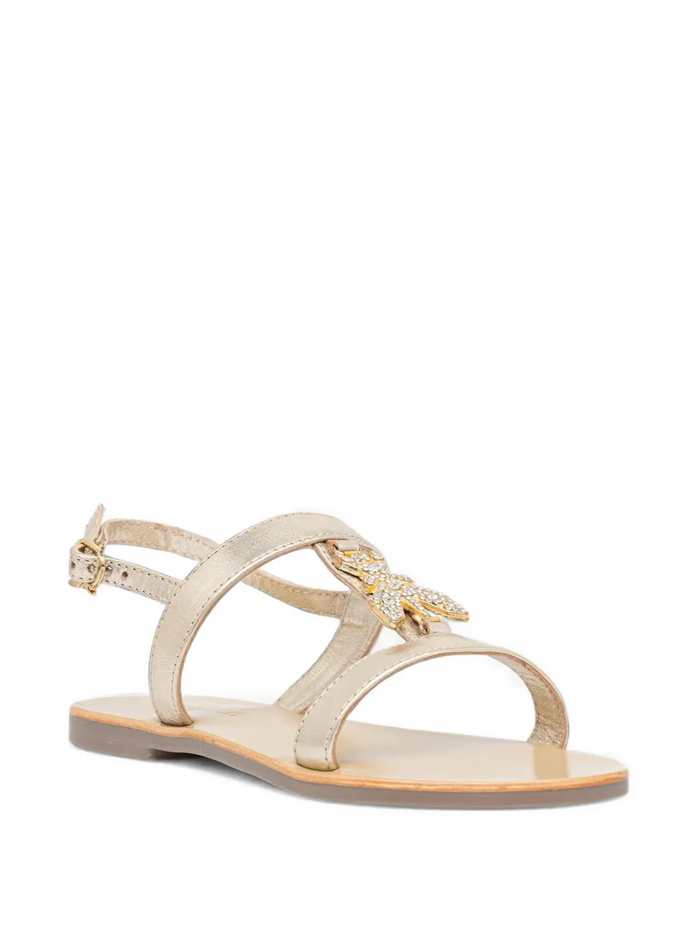 Patrizia Pepe crystal-embellished Fly sandals Goud