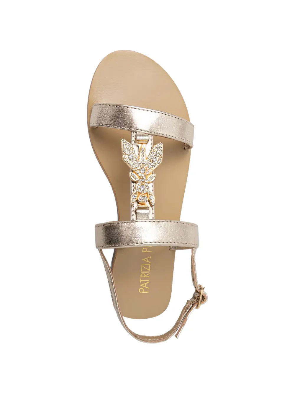 Patrizia Pepe girl crystal-embellished Fly sandals Goud