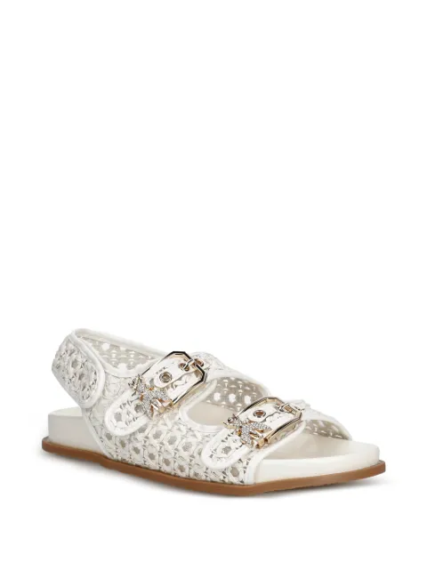 Patrizia Pepe girl buckle-fastening open-weave sandals