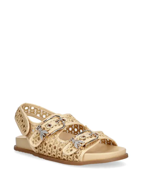 Patrizia Pepe girl Fly buckle-detail woven sandals